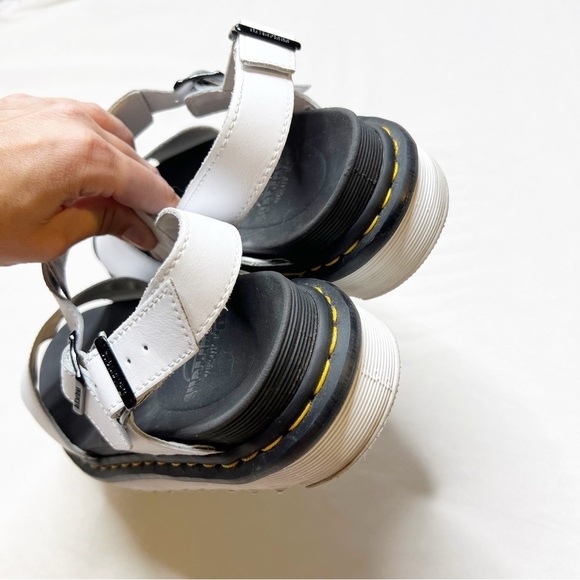 Dr. Martens Voss White Leather Strap Sandals - Picture 9 of 16